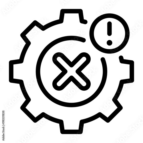 gear line icon