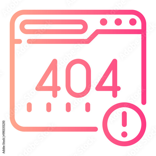 404 error gradient icon