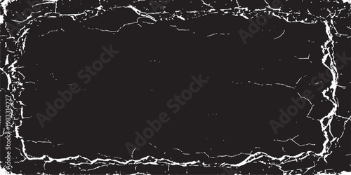 Scratched Frame. Grunge Urban Background Texture Vector. Dust Overlay. Distressed Grainy Grungy Framing Effect. Distressed Backdrop Vector Illustration. EPS 10.