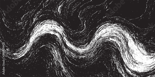 Vector brush stroke texture. Distressed uneven grunge background. Abstract vector illustration. Overlay over any design to create interesting effect and depth. Black isolated on white. EPS10