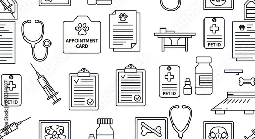 Medical icons and healthcare symbols.