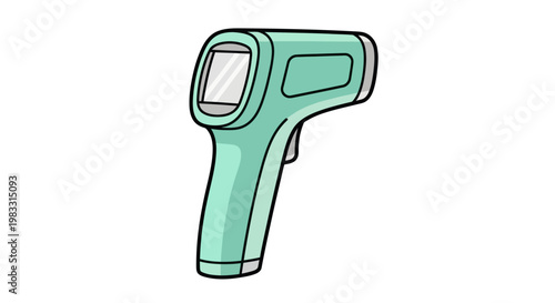 Green digital laser infrared thermometer gun.