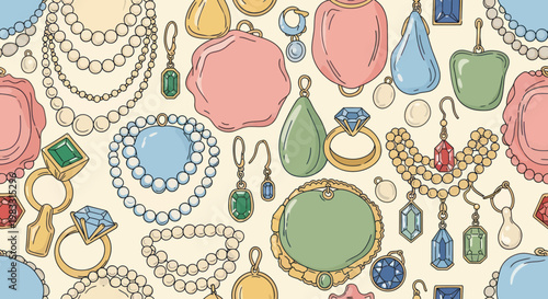 Colorful Jewelry Accessories on Display.