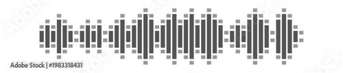 Sound Wave Equalizer Bars Seamless Pattern