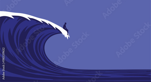 Surfing wave ocean blue water sports action