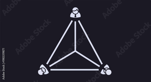 Triangle formation of three astronauts in space suits