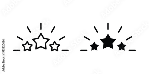 Appreciation icon outline style. Black solid silhouette style icons