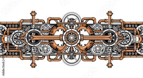 An antique iron gate and old rusty metal door feature a vintage pattern of ancient bronze ornaments and weathered steel architecture details