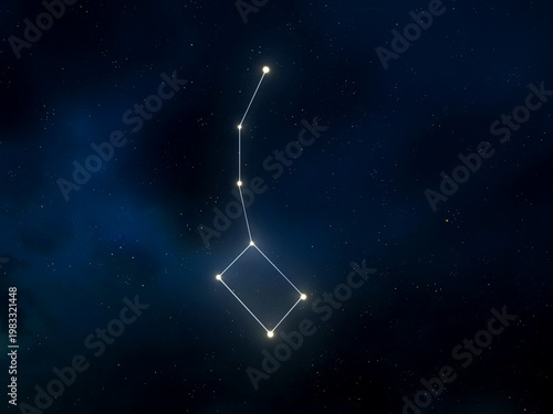 Canvas Print Little dipper in the beautiful night sky