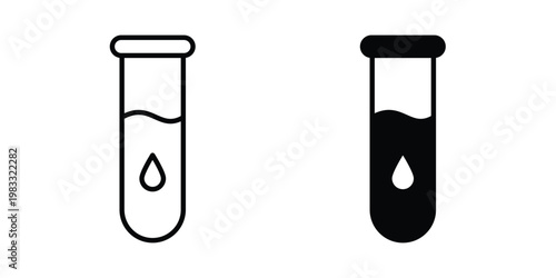 Blood Report icon outline style. Black solid silhouette style icons