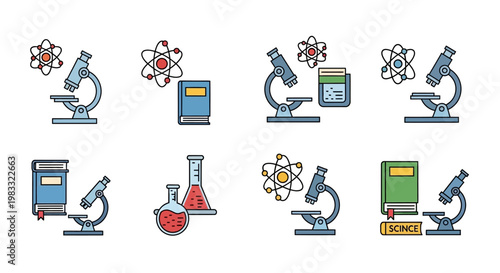 Microscopes and science laboratory equipment.