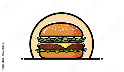 Coffee cup steam illustration on brown circle black background