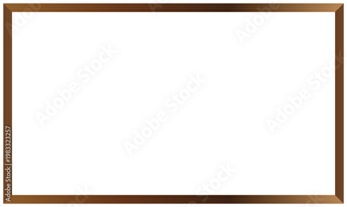 Tableau sur toile Brown Rectangle Frame Vector Border for Professional Certificate and Photo Mocku