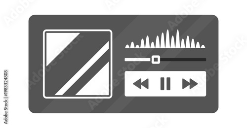Music Player Interface With Controls Dashboard