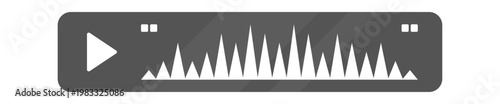 Audio Player Bar With Waveform Cartoon