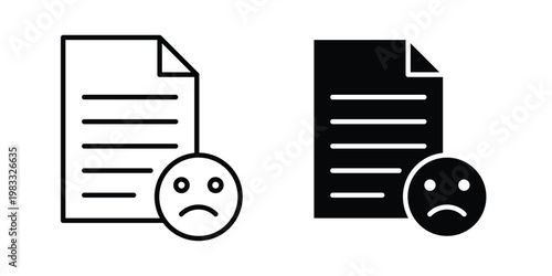 Complaints icon outline style. Black solid silhouette style icons