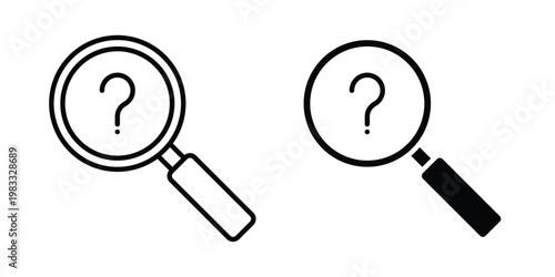 Curiosity icon outline style. Black solid silhouette style icons