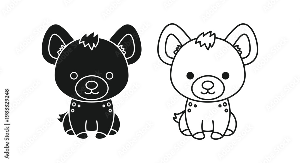 Obraz premium Cute Cartoon Bear and Pig Plush Toys - Adorable Animal Characters Vector