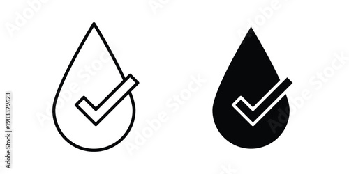 Dermatology tested icon outline style. Black solid silhouette style icons