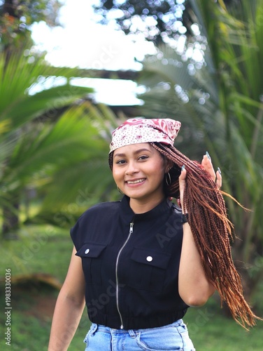 Beautiful Young Woman Posing During a Golden Sunset Photography Session