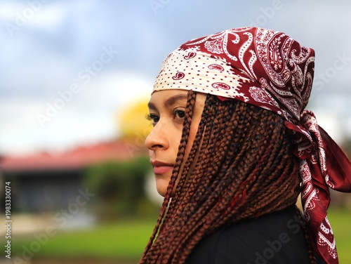 Beautiful Young Woman Posing During a Golden Sunset Photography Session
