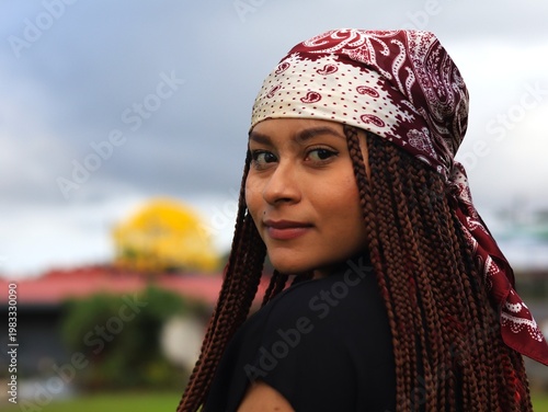 Beautiful Young Woman Posing During a Golden Sunset Photography Session