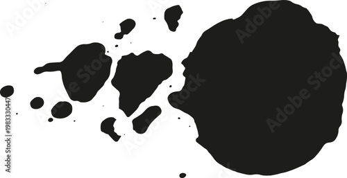 Abstract Mess Spatter Brush Stroke Element