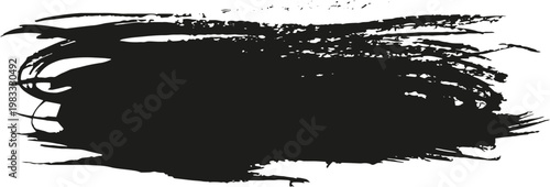 Abstract Damaged Edge Brush Stroke Element