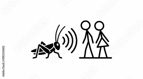 Cricket Sound Disturbs People Walking