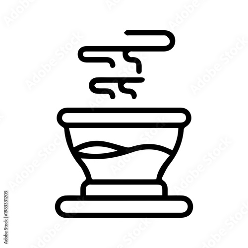 Steam bowl illustration