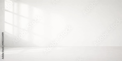 Valokuva Empty white room with clean walls and soft textured surface creating a simple mi
