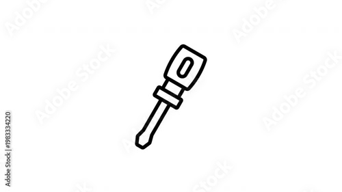 Screwdriver Tool Icon for Labour Day and Construction Concept
