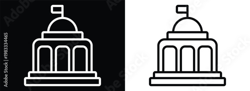 Government monochrome line style