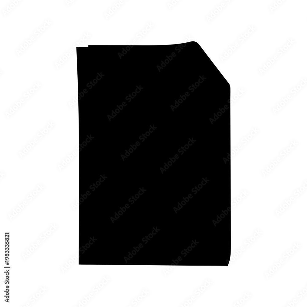 Fototapeta premium minimalist black abstract shape on white background for design mockups