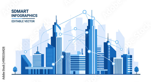 A clean, modern icon depicting a building and a small tree conveys growth, stability, and sustainable business practices, suitable for corporate websi