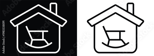 Retirement Homes monochrome line style