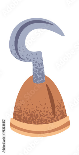 Hook Hand Pirate Prosthetic Cartoon Style