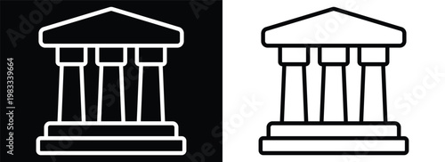 Museum monochrome line style