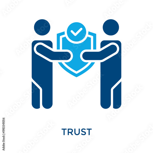 Trust Icon Dual Tone Style. Vector Illustration For Graphic Design