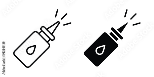 Nasal spray icon outline style. Black solid silhouette style icons