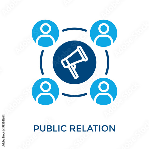 Public Relation Icon Dual Tone Style. Vector Illustration For Graphic Design