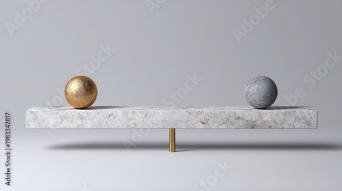 The stone atop a wooden plank represents business strategy, risk management, and stability