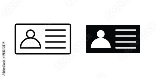 Personal documents icon outline style. Black solid silhouette style icons