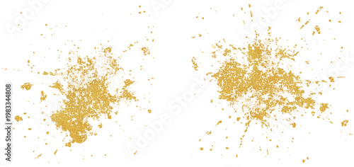 Luxury golden grunge paint brush stroke set splash vector design. abstract gold foil stain artistic line element banner border frame background.