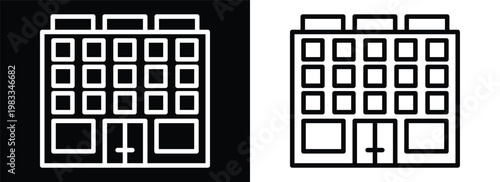Public Housing monochrome line style