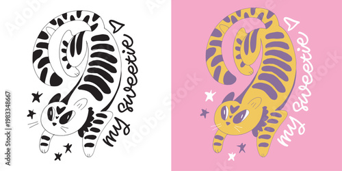 Trendy hand drawn doodle lettering quote. Lettering for t-shirt design, mug print, bag print, clothes fashion. 100% hand drawn vector image.
