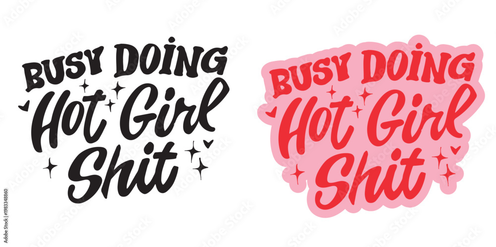 Naklejka premium Trendy hand drawn doodle lettering quote. Lettering for t-shirt design, mug print, bag print, clothes fashion. 100% hand drawn vector image. 