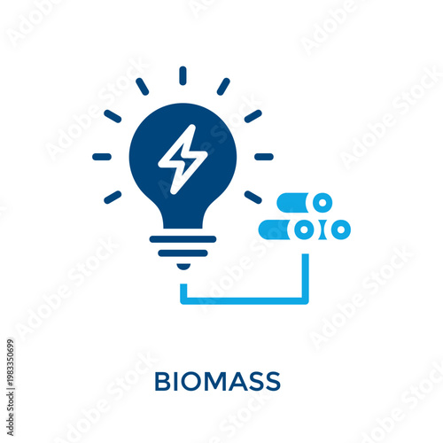 Biomass Icon Dual Tone Style. Vector Illustration For Graphic Design