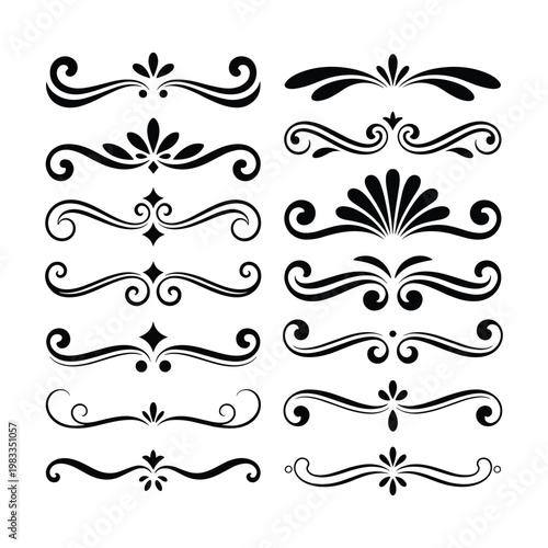 Ornamental Divider and Flourish Set for Vintage Design Layouts