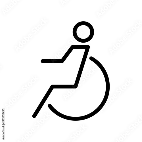 Accessible Wheelchair Icon Representing Disability, Mobility, Inclusion, Independence, and Universal Access Sign For Public Spaces